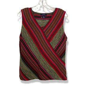 Ralph Lauren linen cotton multicolored striped vest